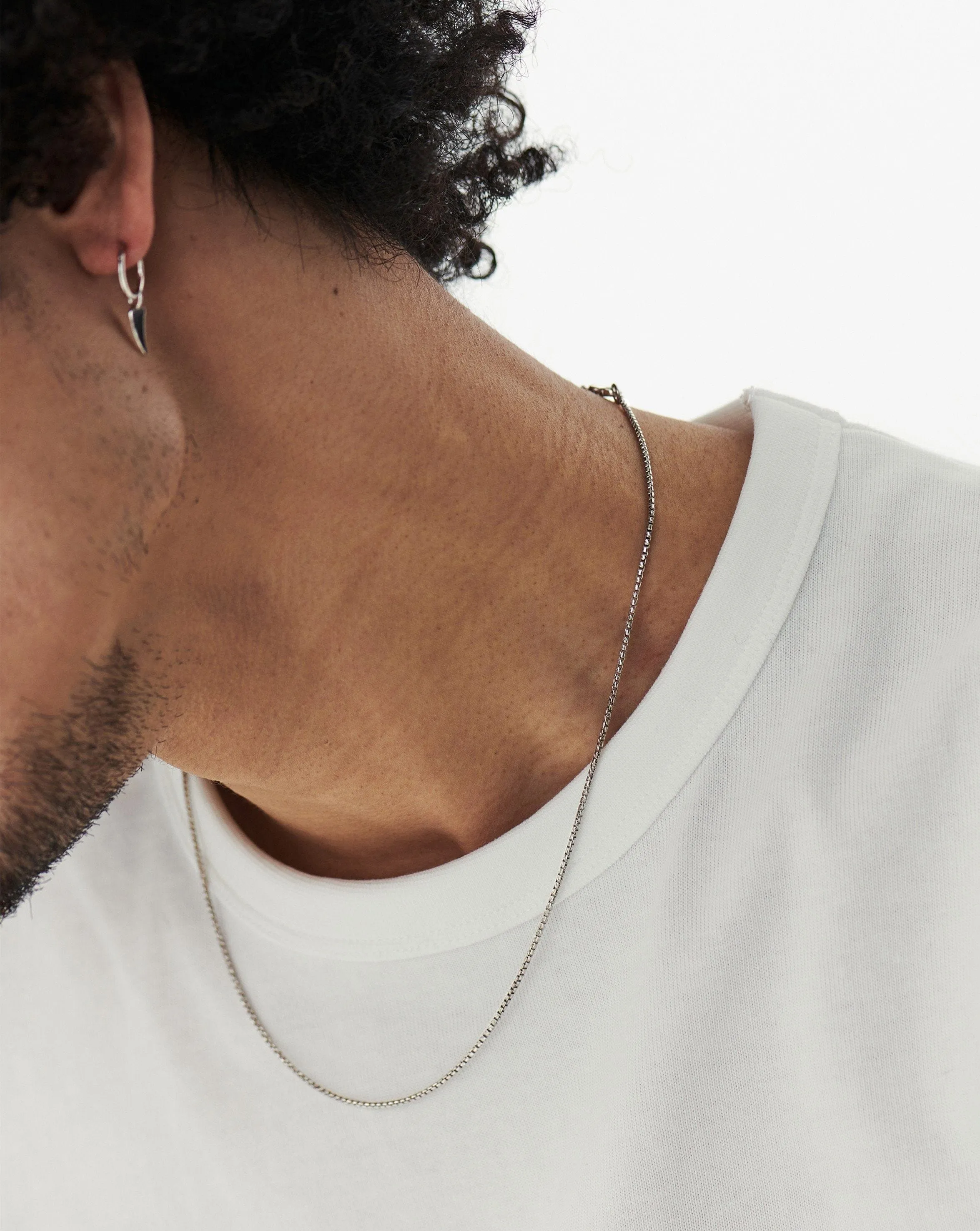Box Link Chain Necklace | Sterling Silver