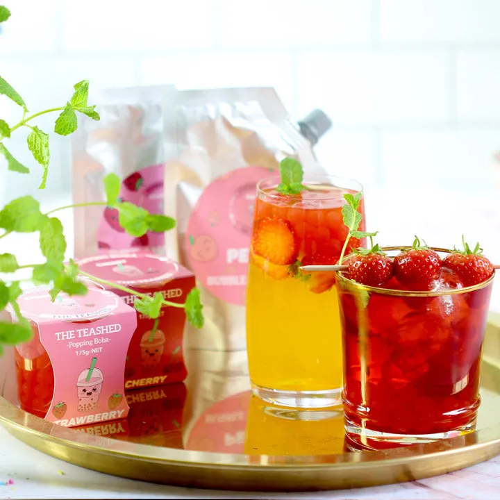 Bubble Tea Kit Gift Set with Syrup – 6 Servings