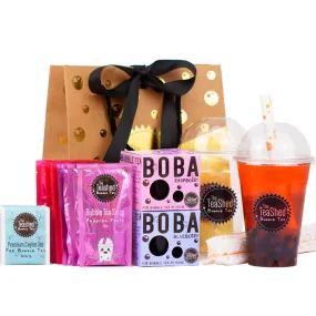 Bubble Tea Kit Gift Set with Syrup – 6 Servings