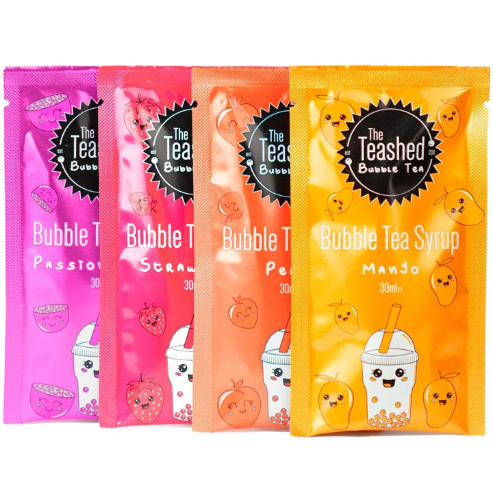 Bubble Tea Kit Gift Set with Syrup – 6 Servings