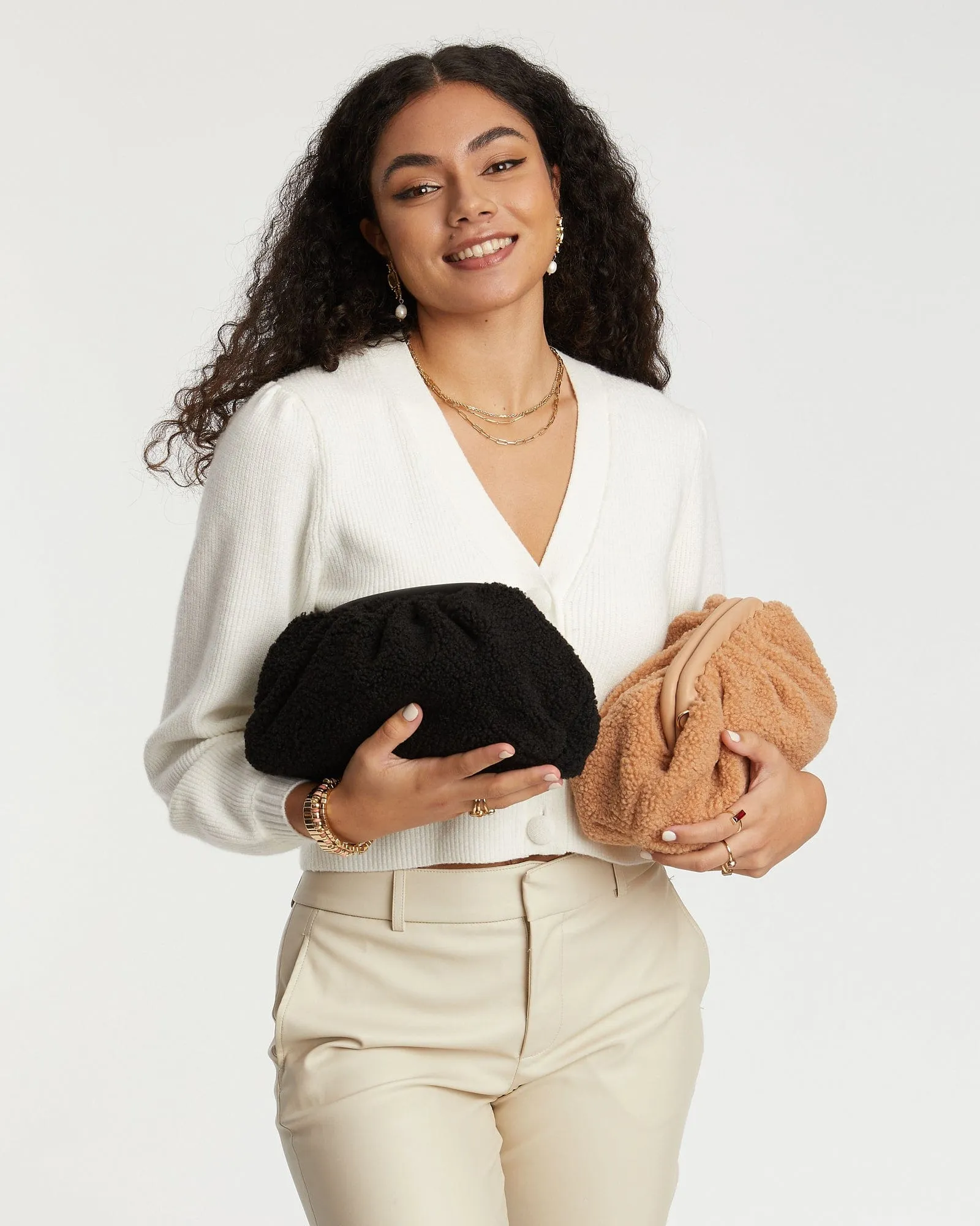 Caramel Vicci Clutch Bag