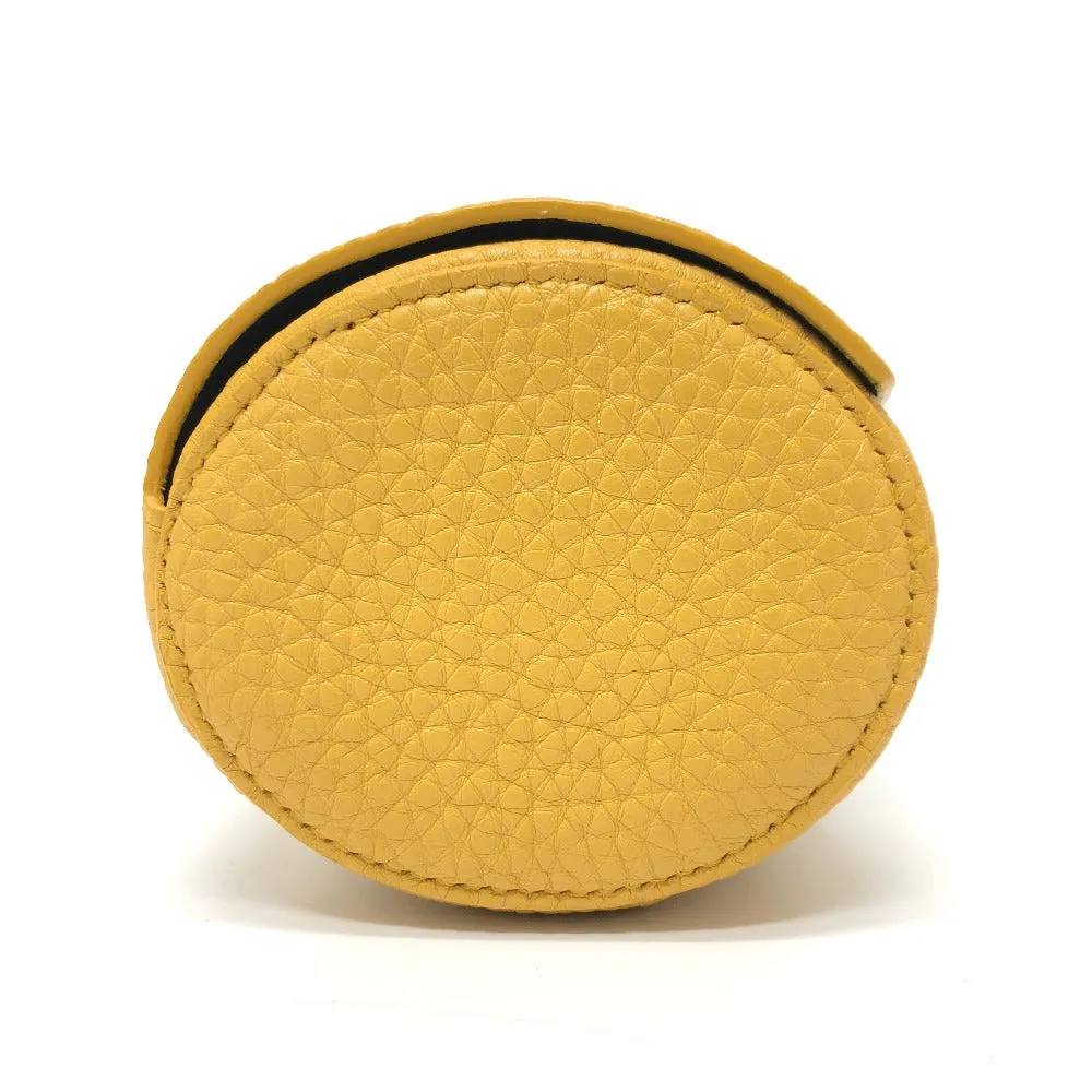 FENDI Accessory pouch 7AS073 leather yellow Watch case Watch case Women Used
