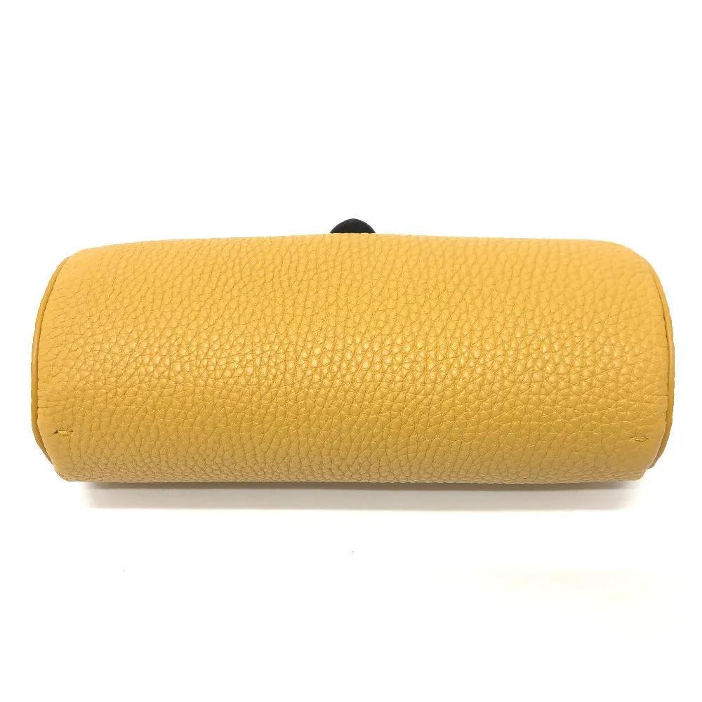 FENDI Accessory pouch 7AS073 leather yellow Watch case Watch case Women Used