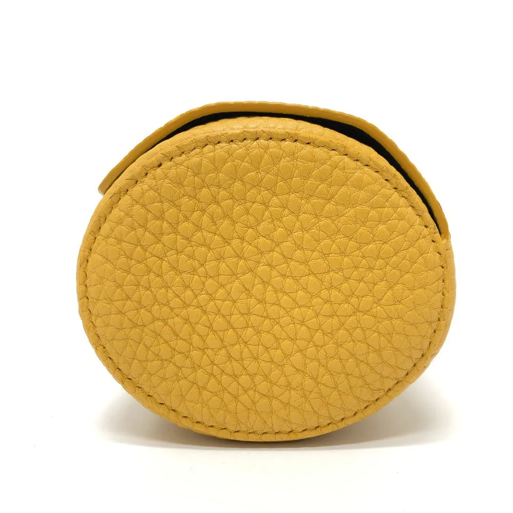 FENDI Accessory pouch 7AS073 leather yellow Watch case Watch case Women Used