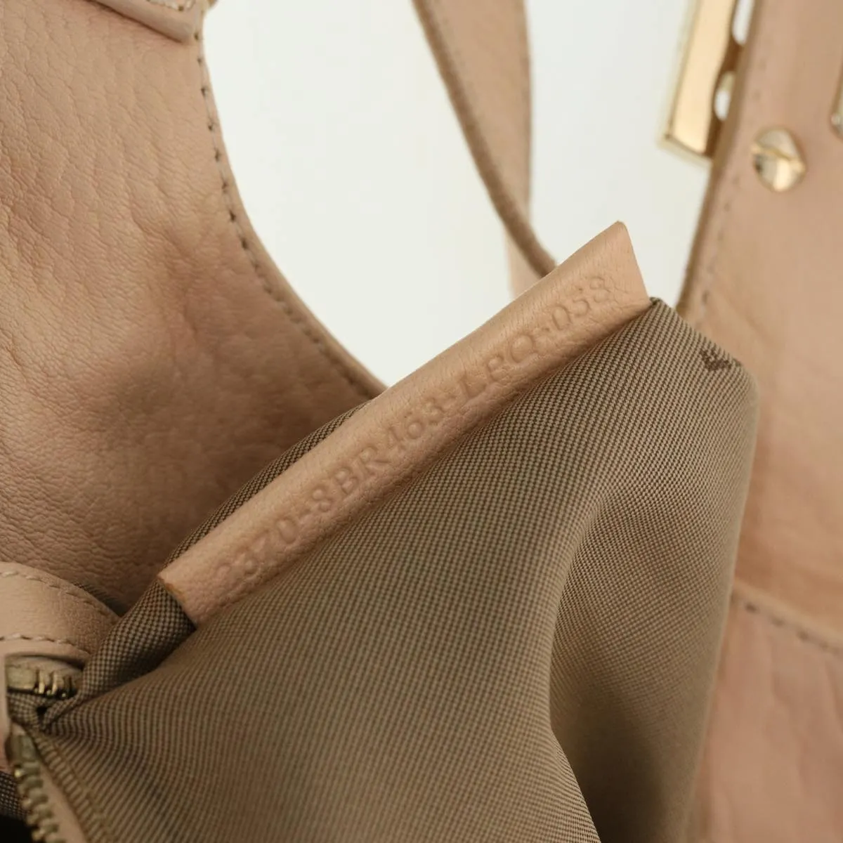 FENDI Buckle Tote Bag Leather Pink  tb663