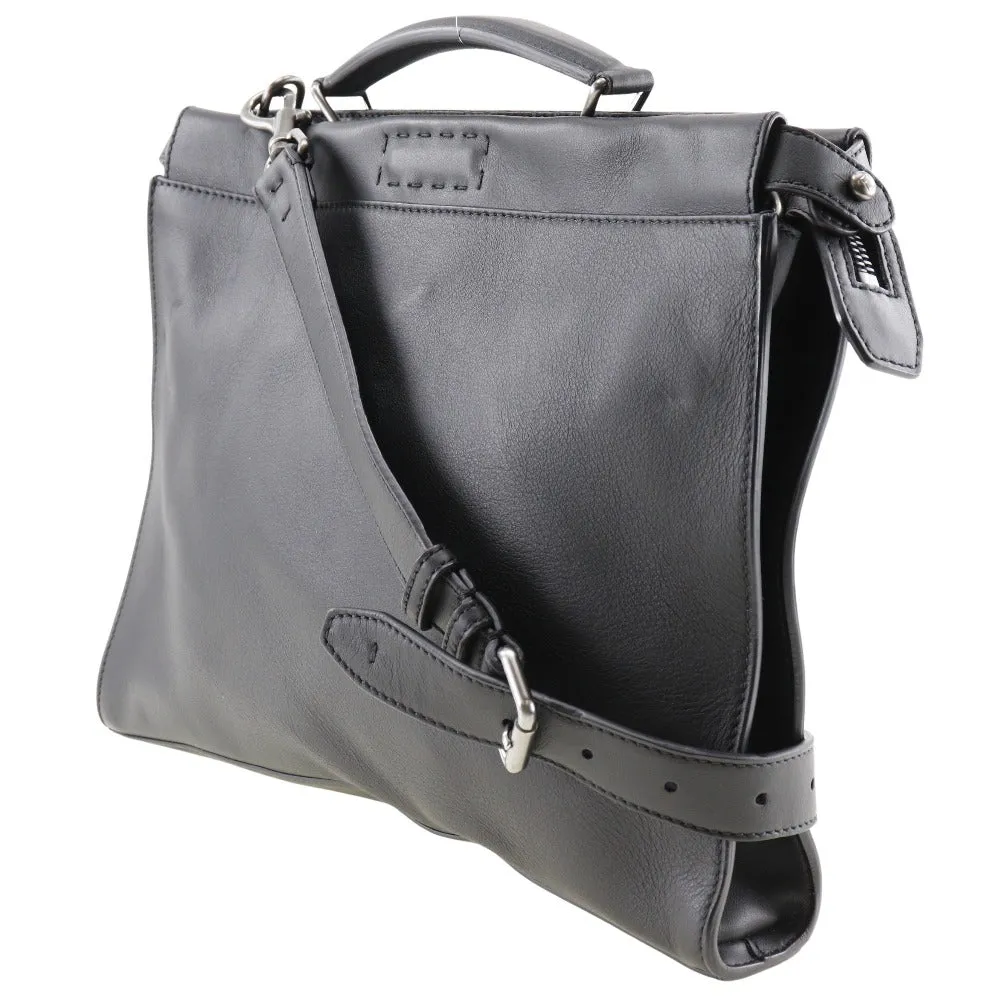 FENDI Business bag Calfskin black 2WAYShoulder Ceria Peekaboo mens Used