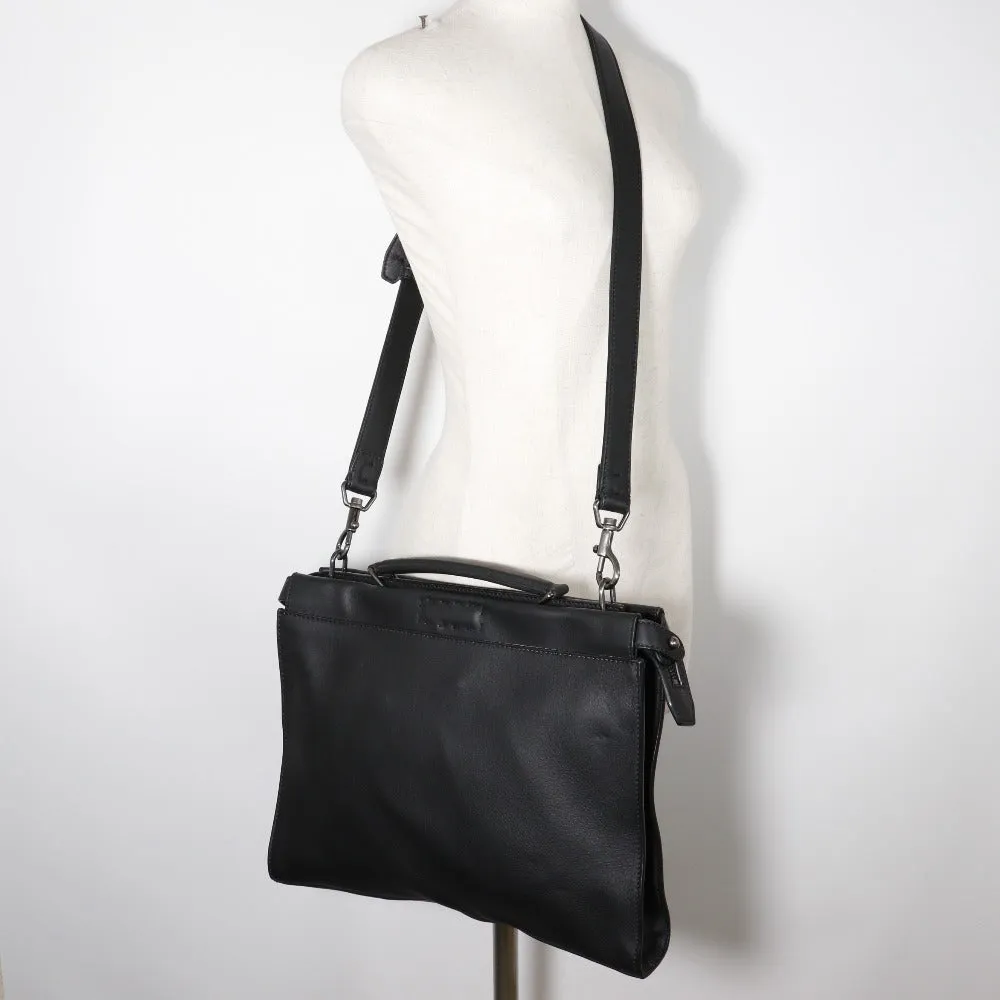 FENDI Business bag Calfskin black 2WAYShoulder Ceria Peekaboo mens Used