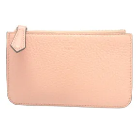 FENDI Card Case 8AP161 leather pink