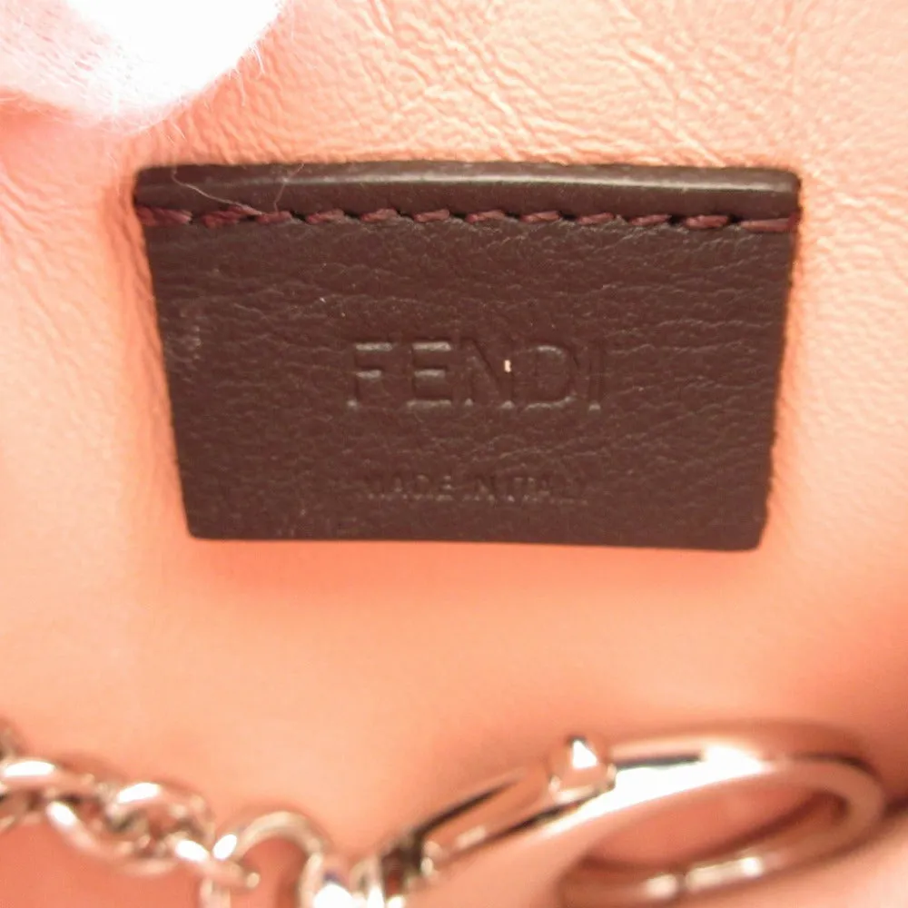FENDI Card Case 8AP161 leather pink