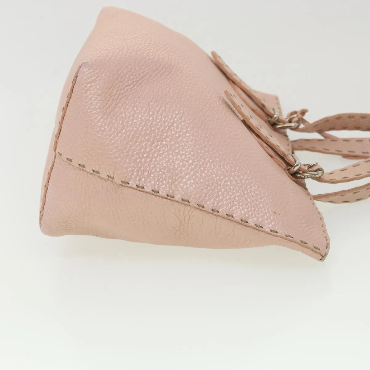 FENDI Celeria Tote Bag Leather Pink Auth bs4616