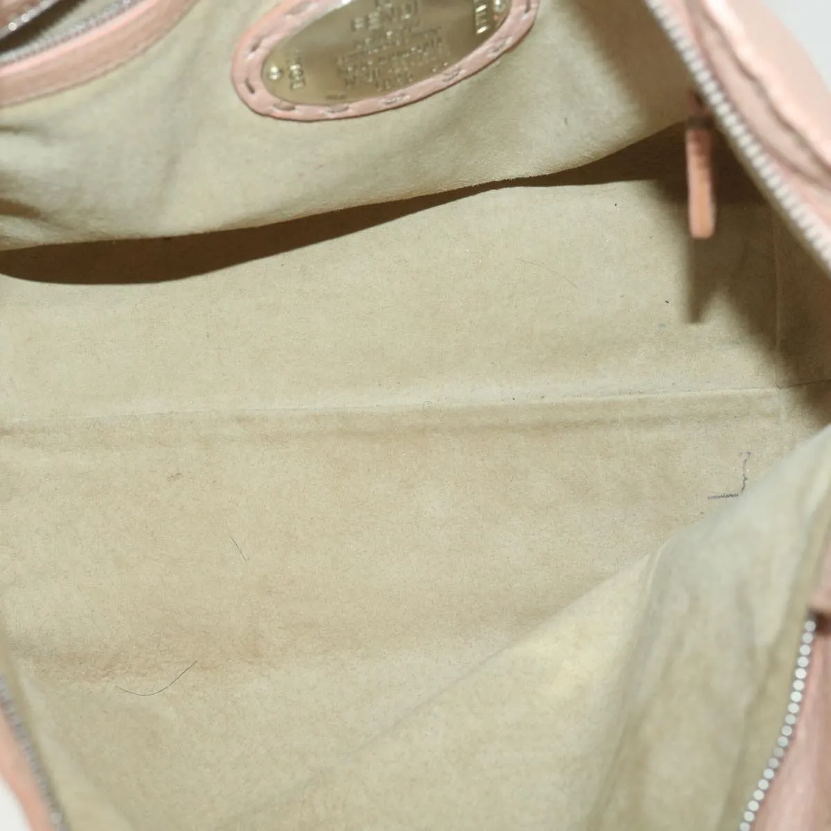 FENDI Celeria Tote Bag Leather Pink Auth bs4616