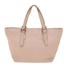 FENDI Celeria Tote Bag Leather Pink Auth bs4616
