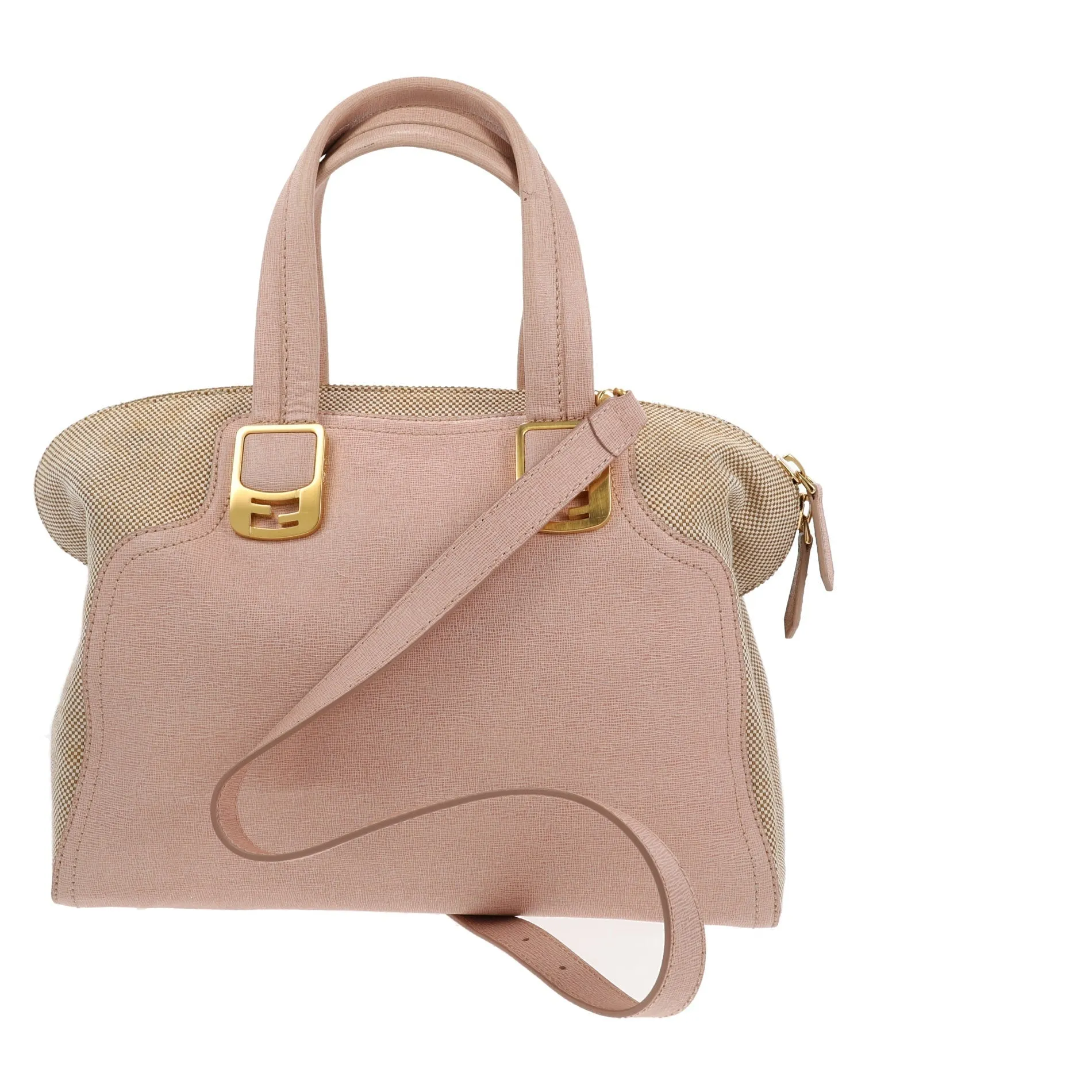 FENDI Chameleon Handbag in Pink Leather