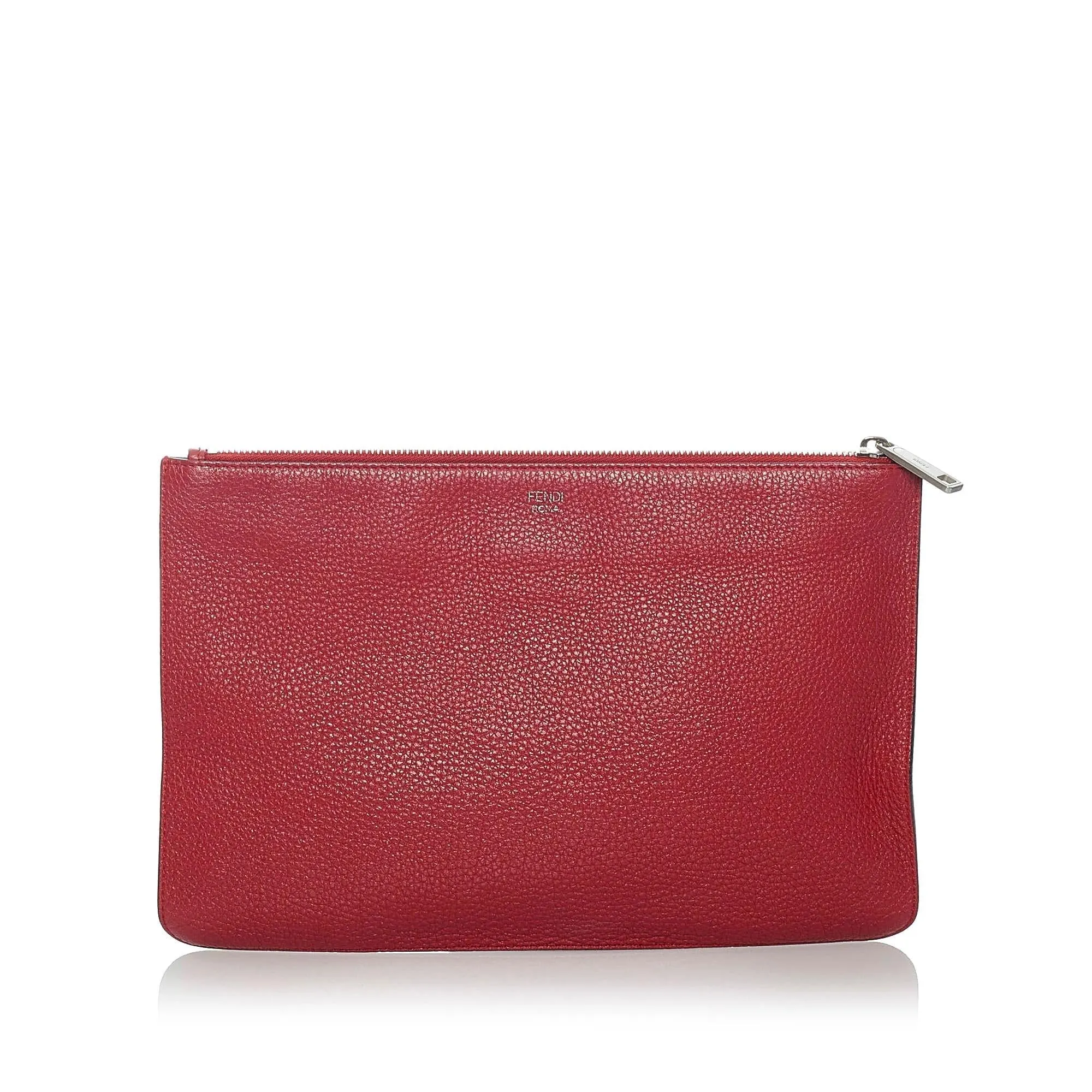 Fendi Face Leather Clutch Bag (SHG-31207)