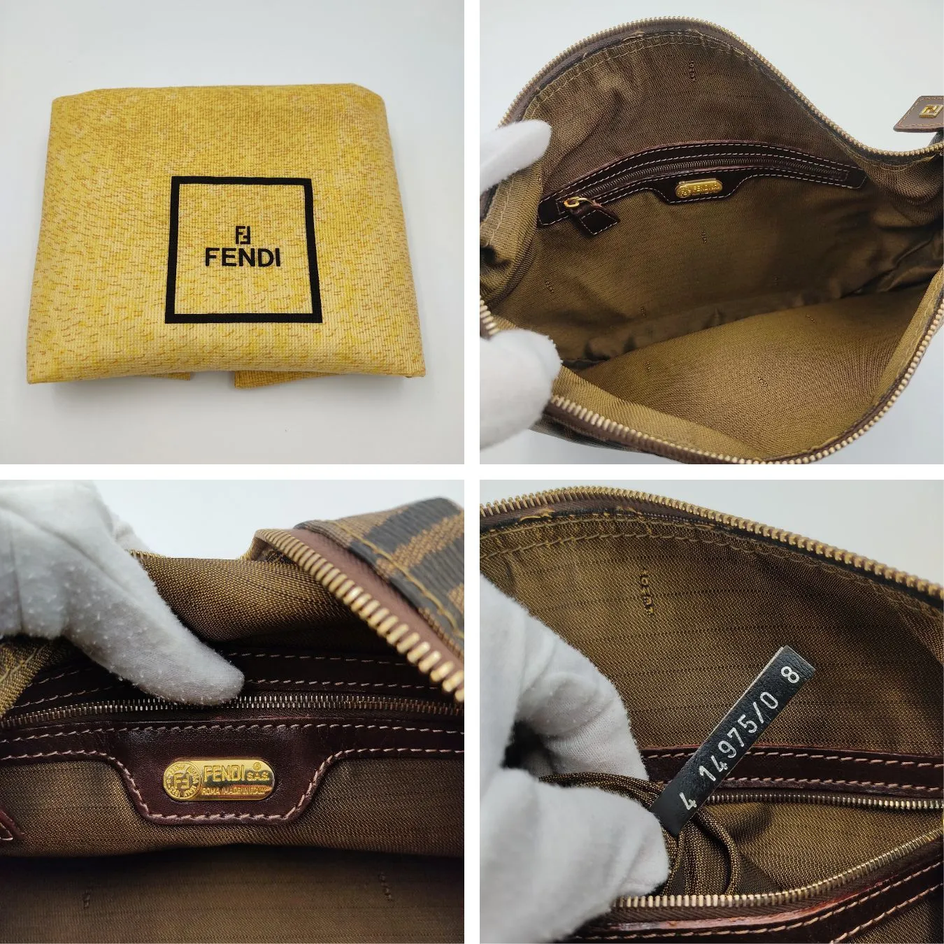Fendi Fendi vintage Hobo shoulder bag in monogram canvas - '10s