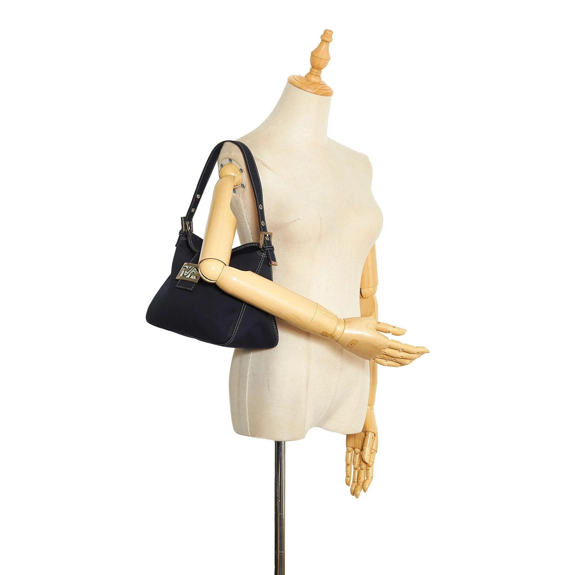 Fendi FF Marble Logo Shoulder Bag (SHG-FeEgbf)