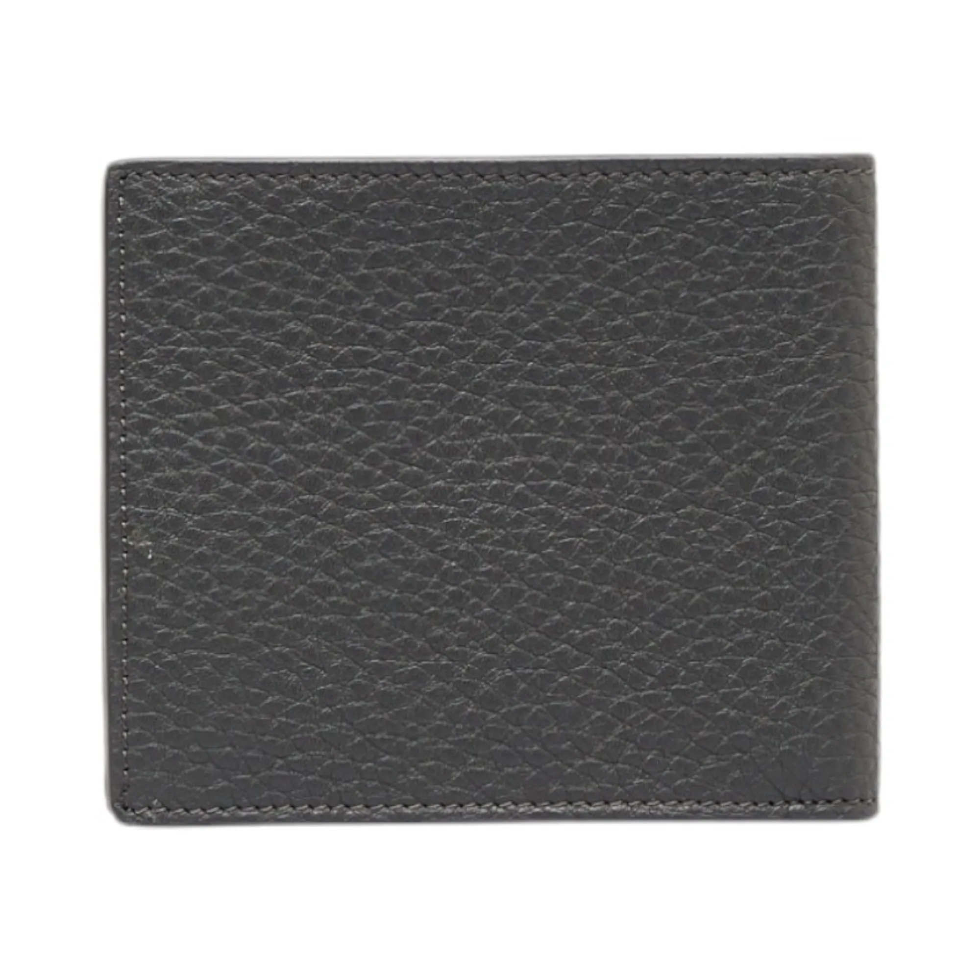 FENDI FF Stamp Bifold Wallet 7M0169 Gray Leather Men's
