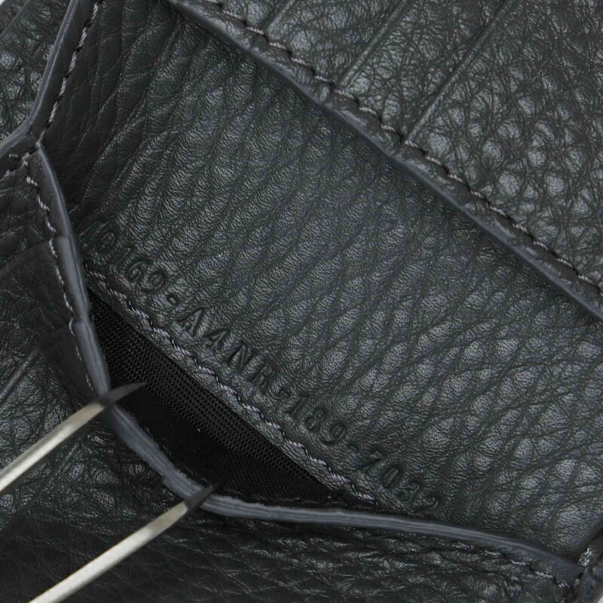 FENDI FF Stamp Bifold Wallet 7M0169 Gray Leather Men's