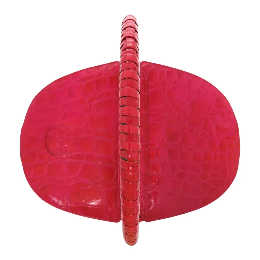 FENDI Handbag straw pink vanity bag