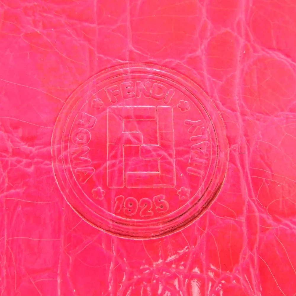 FENDI Handbag straw pink vanity bag