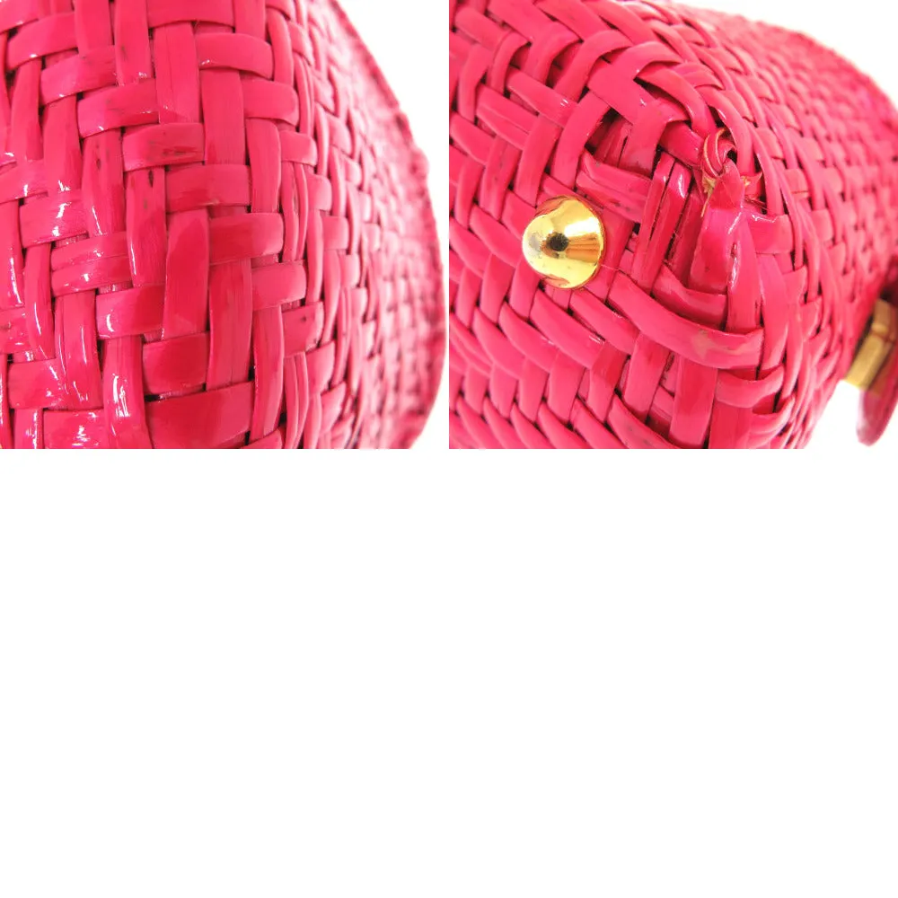 FENDI Handbag straw pink vanity bag