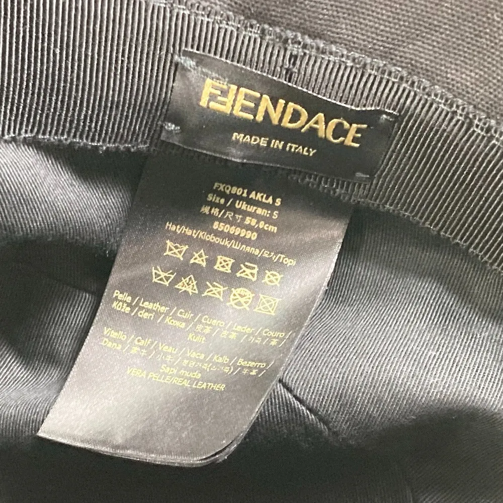 FENDI hat FXQ801 cotton black versace versace collaboration Fendace logo Women S Used