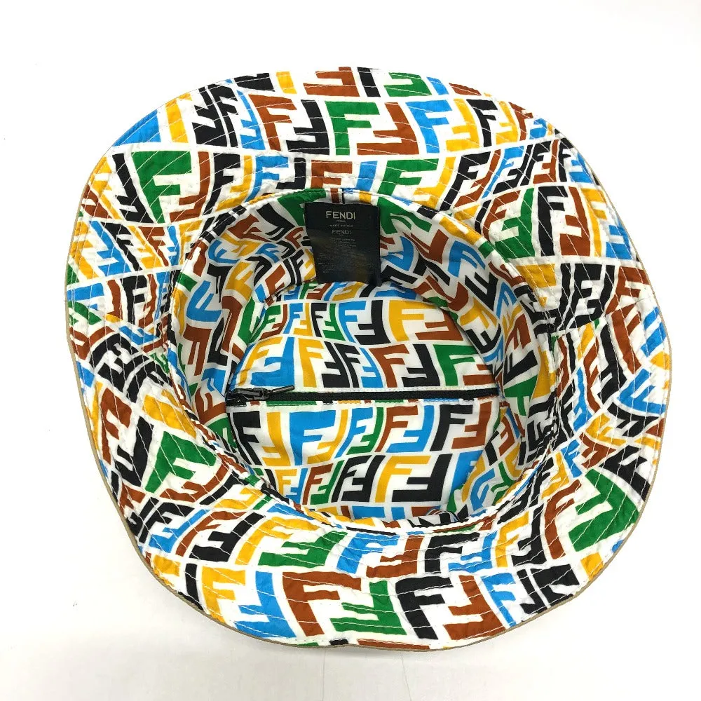 FENDI hat Nylon Beige / multicolor Zucca reversible mens Used