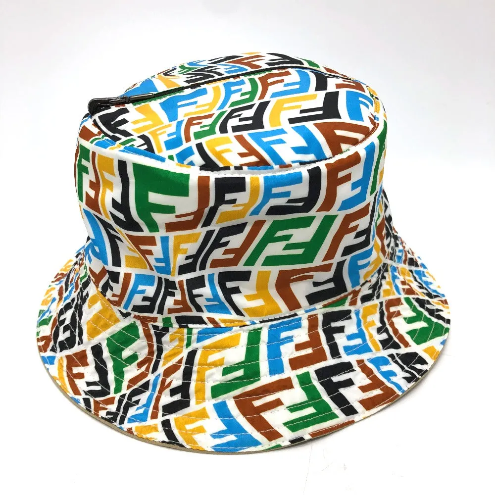 FENDI hat Nylon Beige / multicolor Zucca reversible mens Used