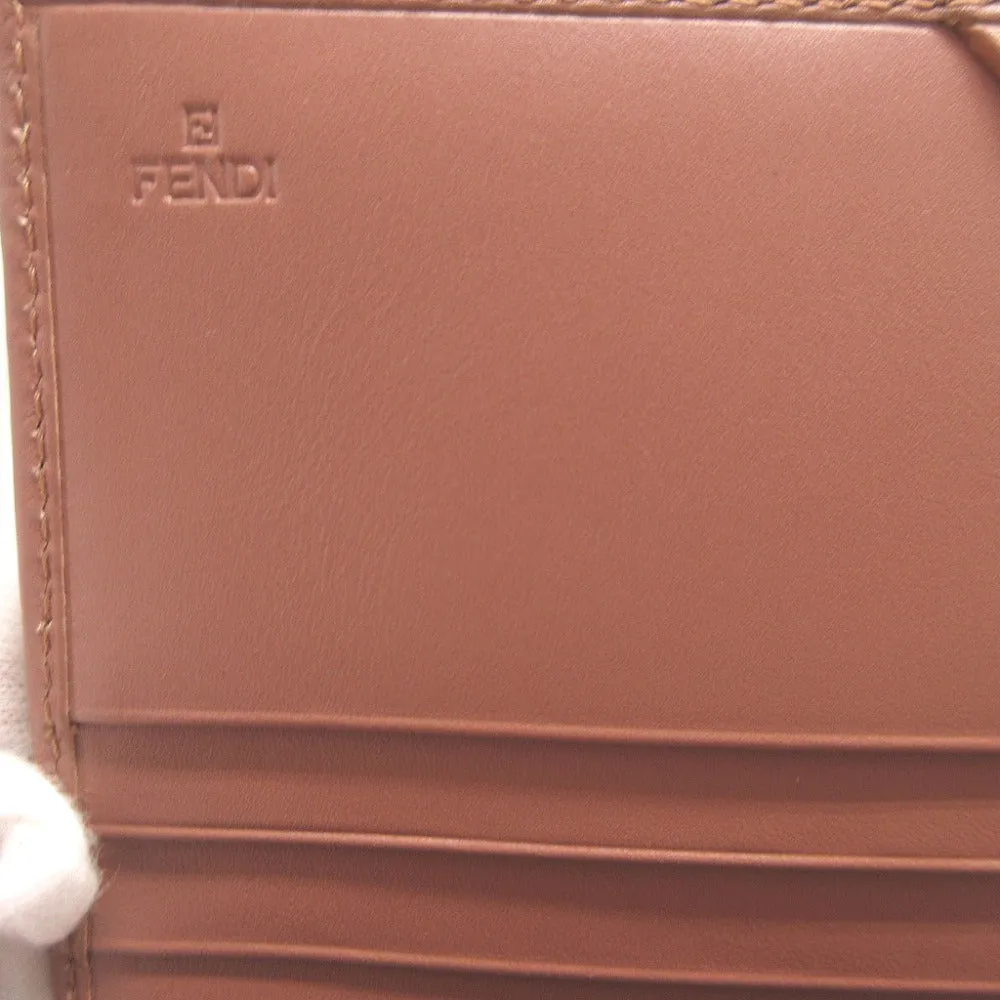 FENDI Long Wallet Purse 8M0000 Canvas, Leather beige Zucchino