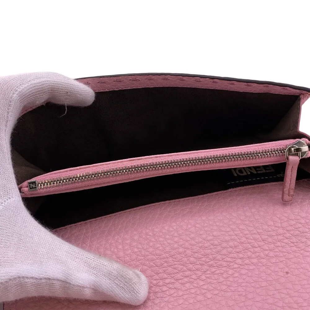 FENDI Long Wallet Purse 8M0308 leather pink Celeria Peekaboo