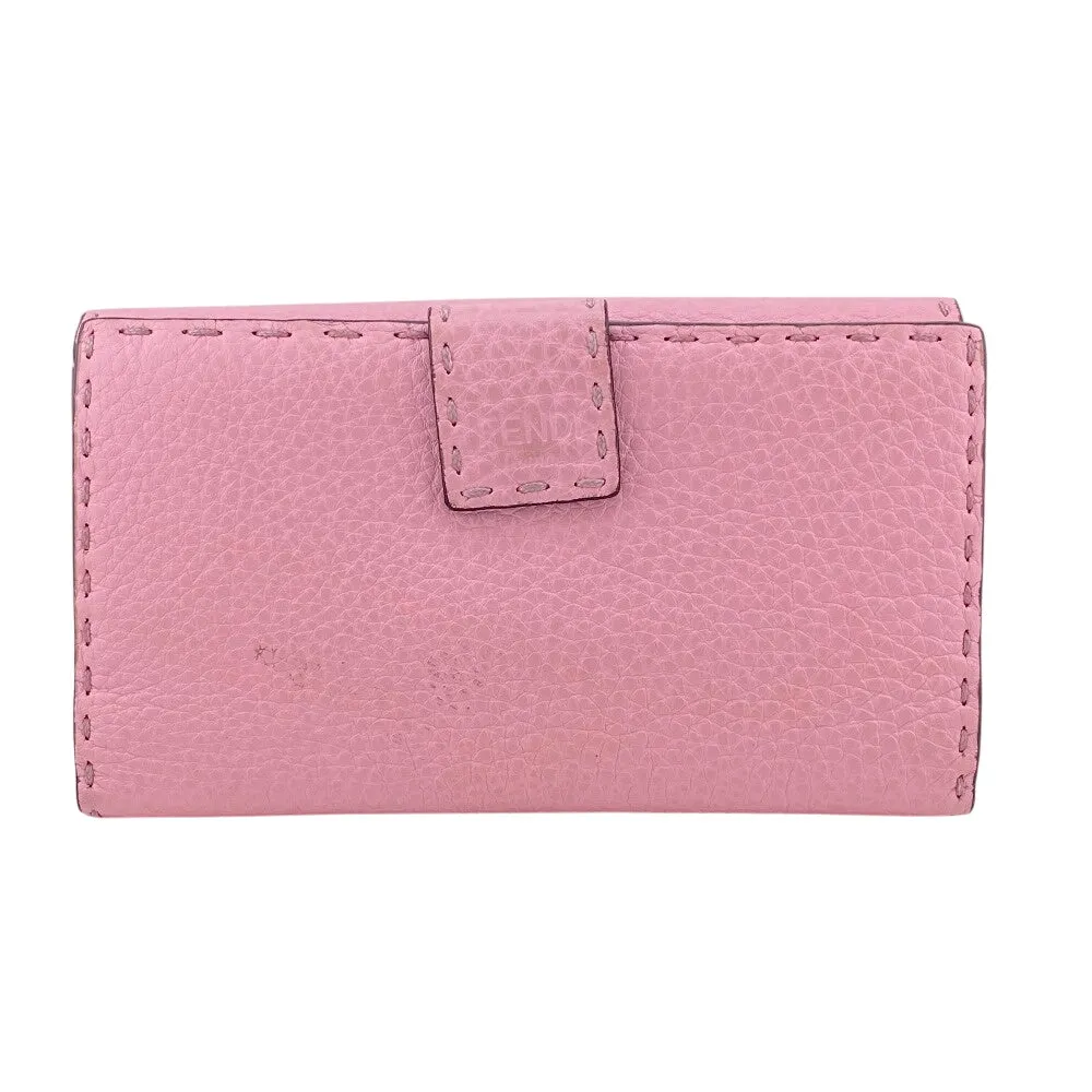 FENDI Long Wallet Purse 8M0308 leather pink Celeria Peekaboo
