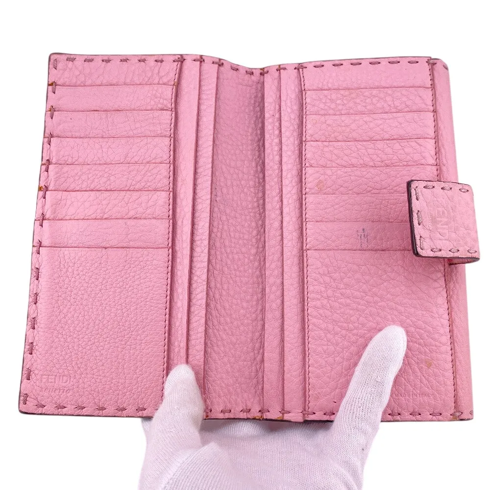 FENDI Long Wallet Purse 8M0308 leather pink Celeria Peekaboo