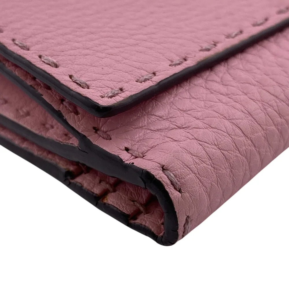 FENDI Long Wallet Purse 8M0308 leather pink Celeria Peekaboo