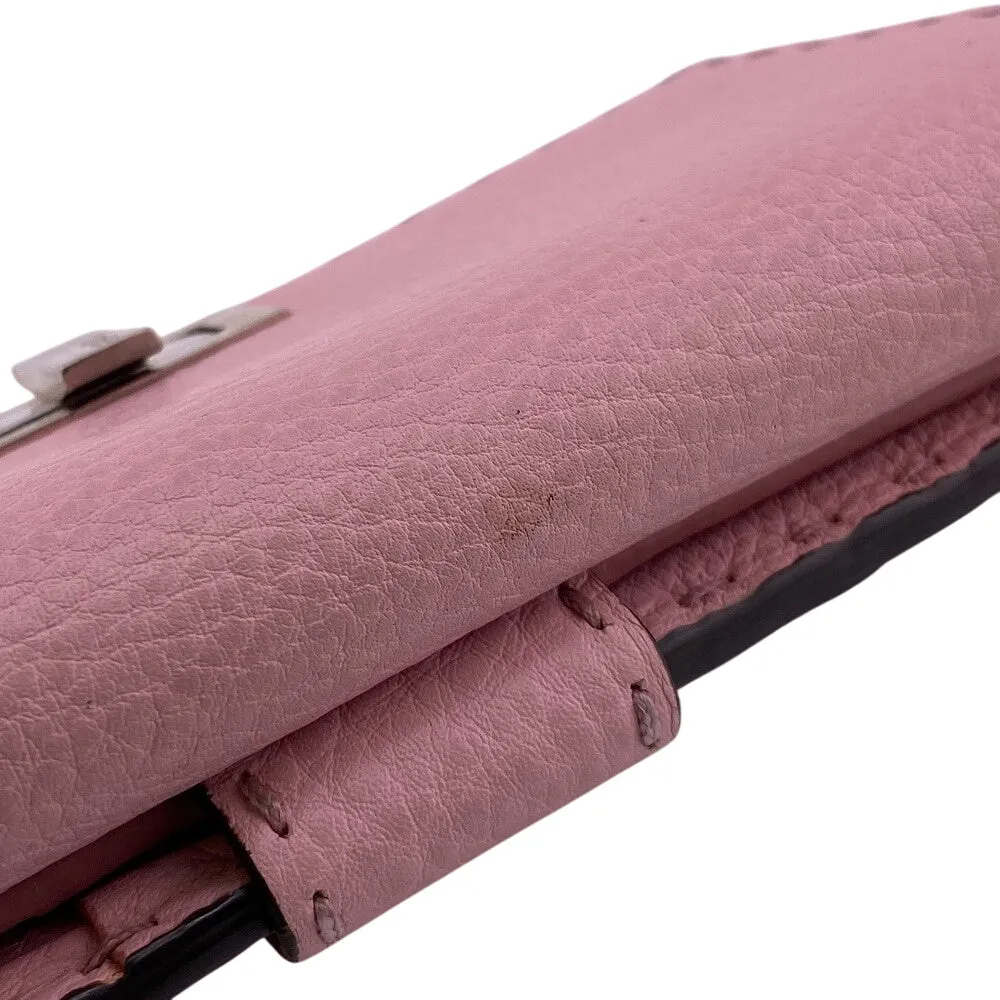 FENDI Long Wallet Purse 8M0308 leather pink Celeria Peekaboo