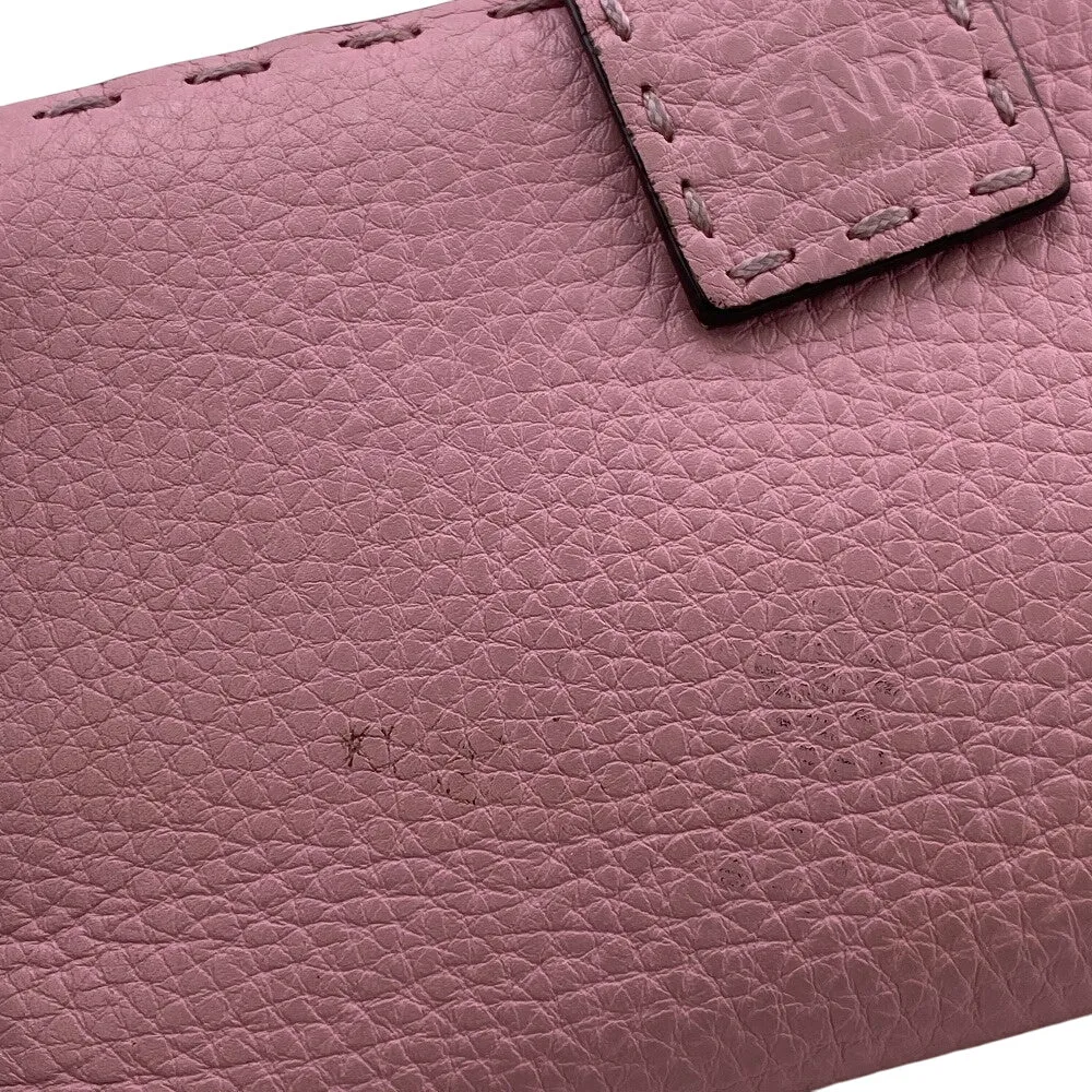 FENDI Long Wallet Purse 8M0308 leather pink Celeria Peekaboo