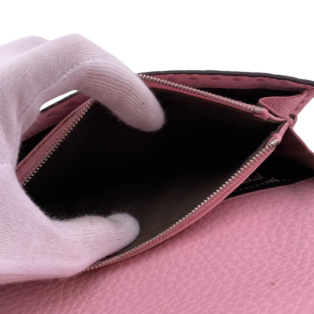 FENDI Long Wallet Purse 8M0308 leather pink Celeria Peekaboo