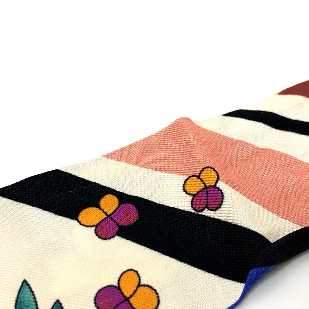 FENDI scarf silk blue Floral Women Used