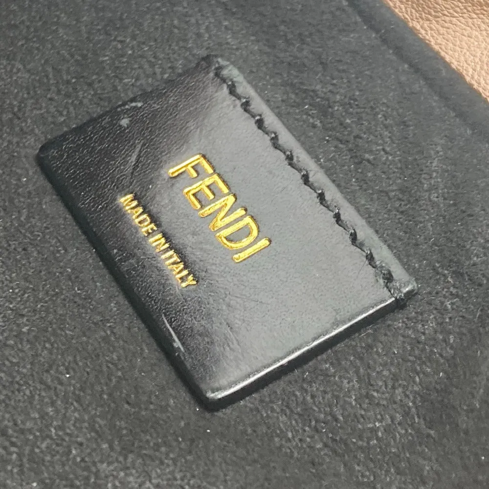 FENDI Shoulder Bag 8BT337 leather pink Drawstring Pochette Pouch Crossbody pack slim clutch small Women Used