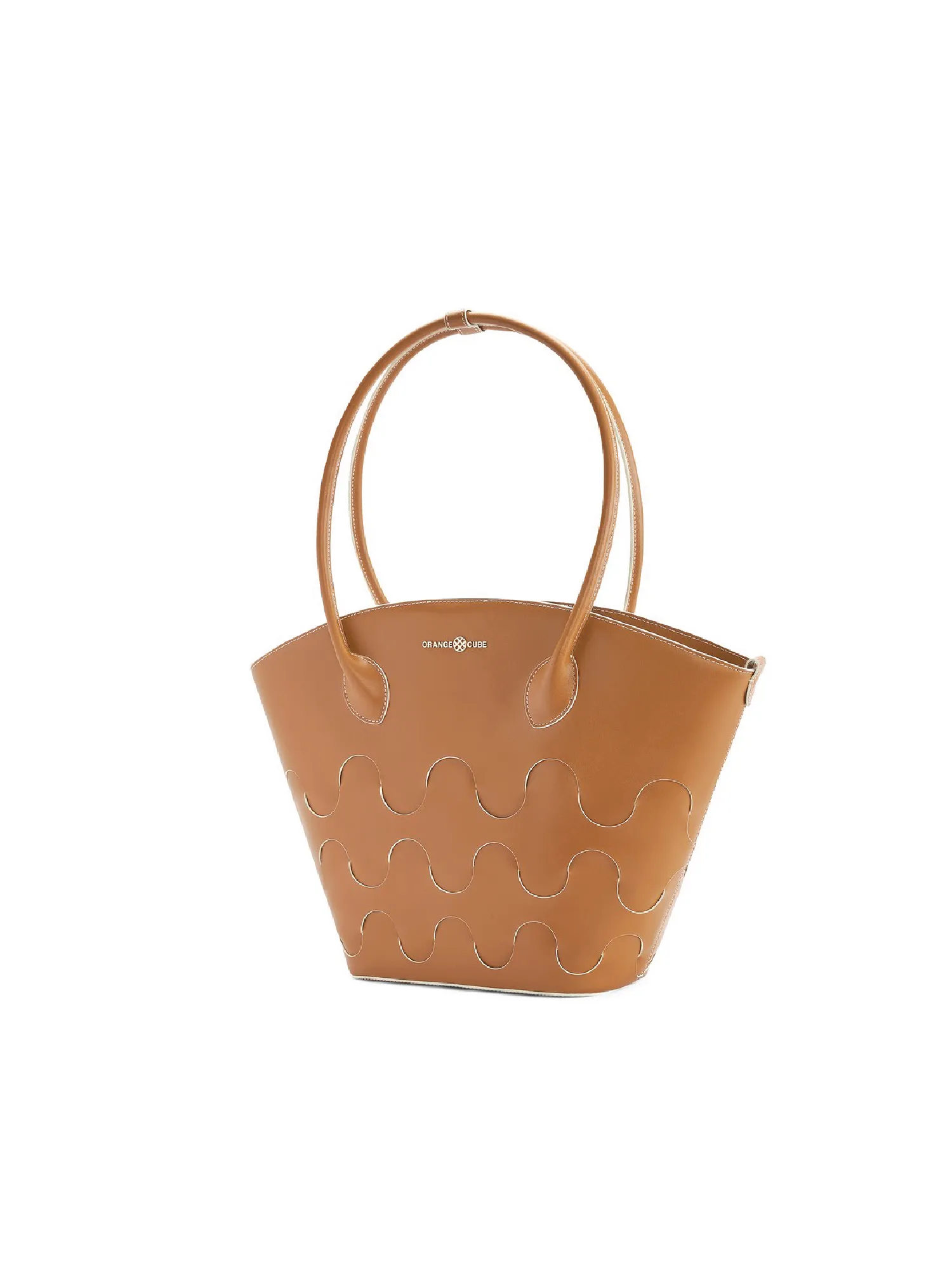 Quilted Impressions Wavy Tote Bag - Brown (Large)