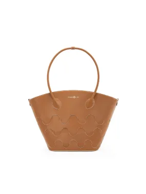 Quilted Impressions Wavy Tote Bag - Brown (Large)