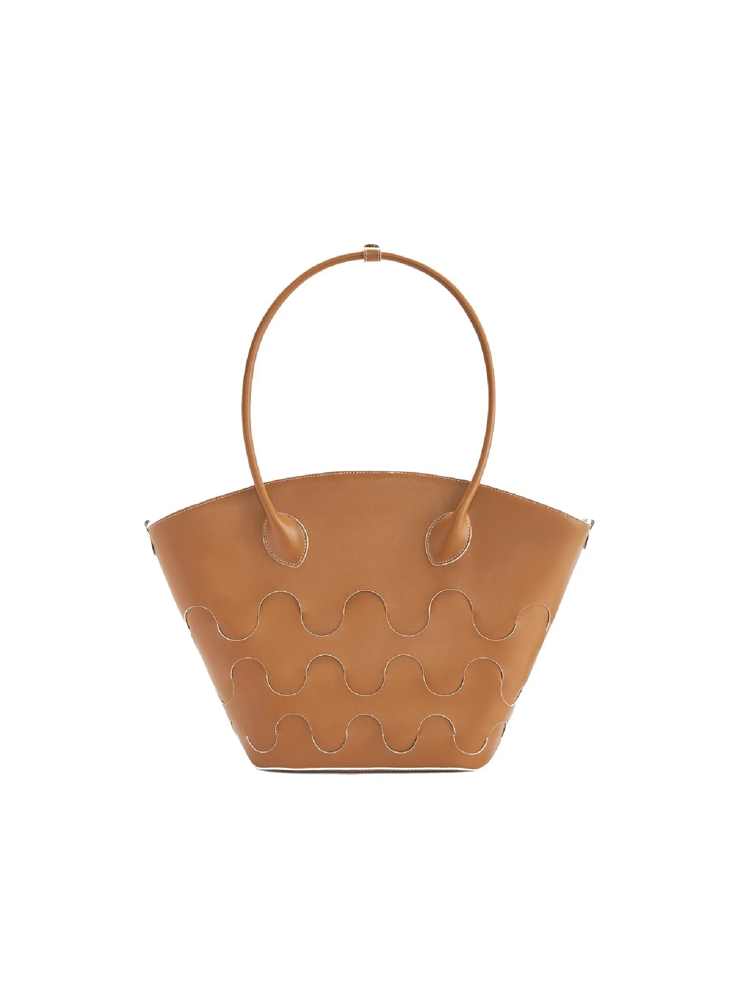 Quilted Impressions Wavy Tote Bag - Brown (Large)