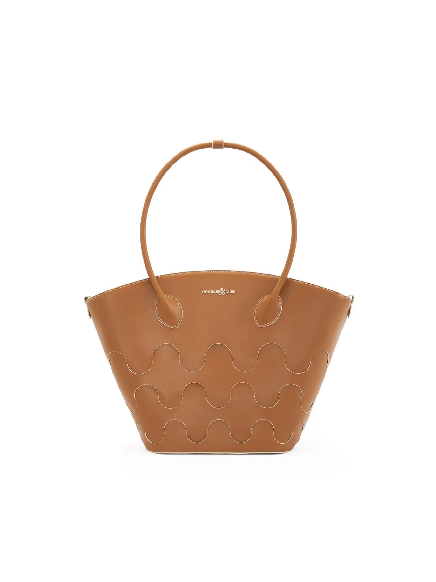 Quilted Impressions Wavy Tote Bag - Brown (Large)