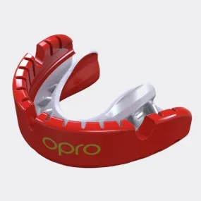 Self-Fit Gold Mouthguard for Braces | Red/White