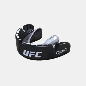 Self-Fit UFC Gold Mouthguard for Braces | Black Metal/Silver