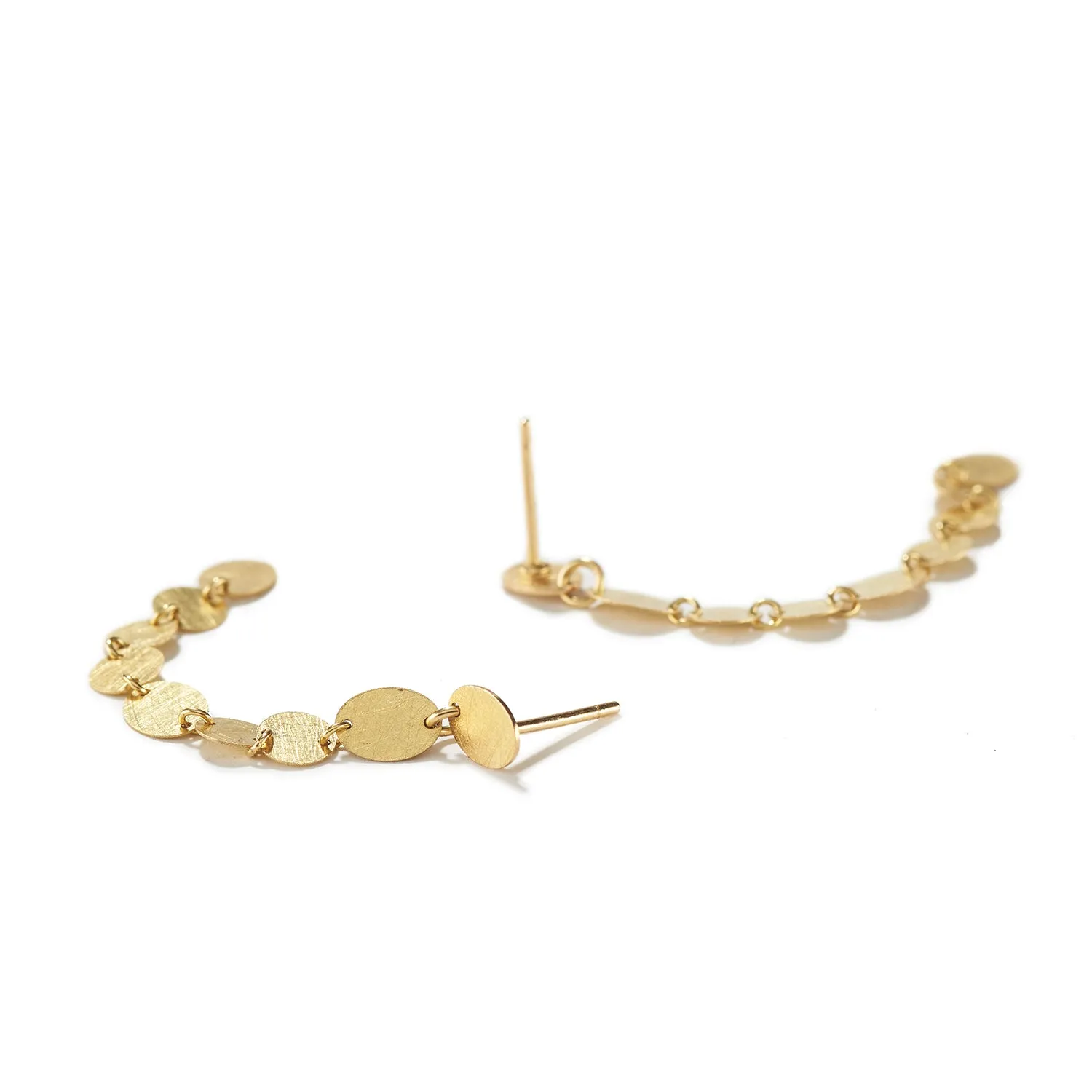 Single Strand Gold Party Earrings
