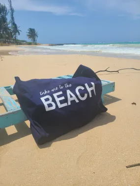 Take me to the BEACH Tote Bag Navy