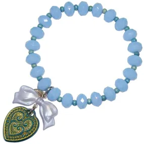 Tarina Tarantino Sugar Cookie "Macaron" Heart Charm Bracelet (Blue & Teal)