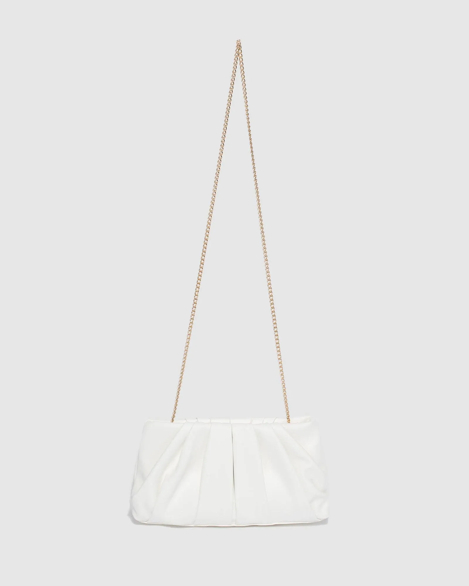 White Lucy Pouch Clutch Bag
